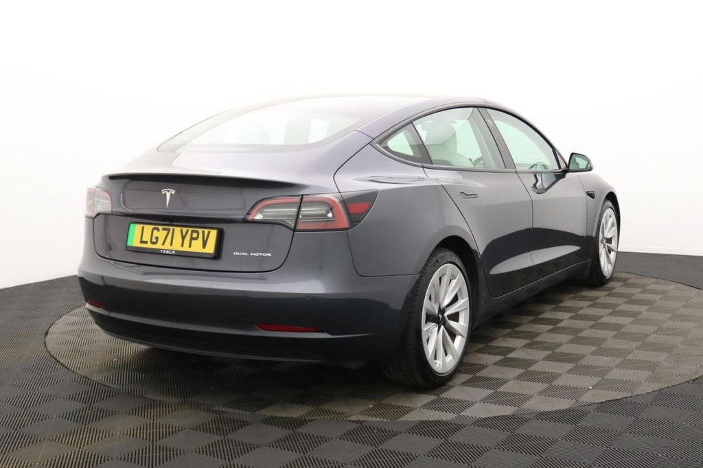 USED 2021 71 TESLA Model 3 (Dual Motor) Long Range Saloon 4dr Electric Auto 4WDE (346 ps) White Leather, 4x4, Sat Nav