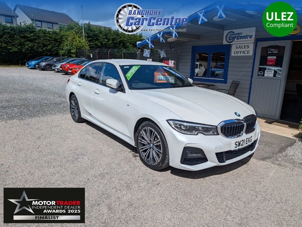 White 2021 BMW 3 Series 2.0 330e xDrive M Sport Saloon 4d Saloon Four-wheel drive Automatic