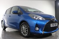 USED 2017 17 TOYOTA YARIS 1.33 Dual VVT-i Icon Hatchback 5dr Petrol Manual Euro 6 (99 ps) 2 LADY OWNERS - 10 STAMP DEALER SERVICE HISTORY - 2 KEYS