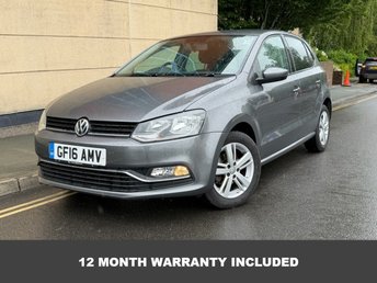 2016 VOLKSWAGEN POLO 1.2 TSI BlueMotion Tech Match Hatchback 5dr Petrol Manual Euro 6 (s/s) (90 ps) &pound;6995.00