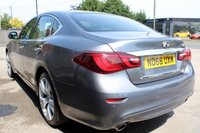 PRE-OWNED 2017 66 INFINITI Q70 2.2d Sport Saloon 4dr Diesel Auto Euro 6 (s/s) (170 ps) Graphite Shadow Metallic (&pound;680 option), Full Back Leather Interior, BOSE Audio System (&pound;650 option), 20" Alloy Wheels, Heated and Ventilated Seats, 10 Way Electric Seats With Memory, Power Tailgate, Satellite Navigation, Aluminium Pedals, Around View Monitor andParking Guidance, Heated Steering Wheel, Auto Dimming Rear View Mirror, Bluetooth Audio Streaming, Bluetooth Phone, Dual Zone Climate Control, Cruise Control, Electric Folding Mirrors, Double Glazed Windows Front and Rear