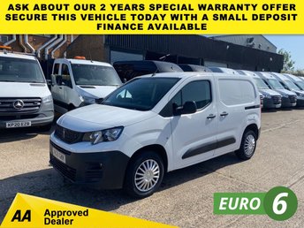2021 PEUGEOT PARTNER 1.5 BLUE HDI PROFESSIONAL L1 SWB 100BHP. AIRCON. SENSORS. 82K MILES. NEW SHAPE. FINANCE. PX &pound;6990.00