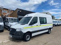 USED 2019 19 MERCEDES-BENZ SPRINTER 2.1 314 CDI L2 H2 MWB H/ROOF 140BHP. RWD. CREW CAB. 5X SEATER. FINANCE. PX. RARE CREW CAB. 5 SEATER. L2 H2 MWB. EURO 6 ULEZ.