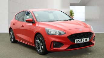 2018 FORD FOCUS 1.0T EcoBoost ST-Line Hatchback 5dr Petrol Manual Euro 6 (s/s) (125 ps)+2 KEYS+2 FORMER KEEPERS+ALLOYS+HISTORY+PRIVACY+BLUETOOTH+MEDIA+NAV+AIRCON+CRUISE+HPI CLEAR+VOSA MOT HISTORY,+FULL DEALER FACILITIES &pound;7490.00