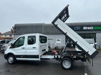 USED 2018 68 FORD TRANSIT 2.0 350 EcoBlue TIPPER Double Cab 4dr Diesel Manual RWD L3 H1 Euro 6 (DRW) (130 ps) TWIN WHEEL CREW TIPPER !!!!  FRESH MOT AND SERVICE INCLUDED !!!!