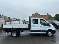 USED 2018 68 FORD TRANSIT 2.0 350 EcoBlue TIPPER Double Cab 4dr Diesel Manual RWD L3 H1 Euro 6 (DRW) (130 ps) TWIN WHEEL CREW TIPPER !!!!  FRESH MOT AND SERVICE INCLUDED !!!!