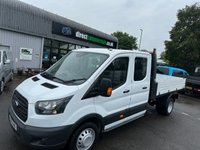 USED 2018 68 FORD TRANSIT 2.0 350 EcoBlue TIPPER Double Cab 4dr Diesel Manual RWD L3 H1 Euro 6 (DRW) (130 ps) TWIN WHEEL CREW TIPPER !!!!  FRESH MOT AND SERVICE INCLUDED !!!!