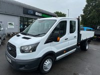 USED 2018 68 FORD TRANSIT 2.0 350 EcoBlue TIPPER Double Cab 4dr Diesel Manual RWD L3 H1 Euro 6 (DRW) (130 ps) TWIN WHEEL CREW TIPPER !!!!  FRESH MOT AND SERVICE INCLUDED !!!!