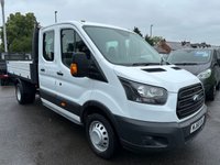 USED 2018 68 FORD TRANSIT 2.0 350 EcoBlue TIPPER Double Cab 4dr Diesel Manual RWD L3 H1 Euro 6 (DRW) (130 ps) TWIN WHEEL CREW TIPPER !!!!  FRESH MOT AND SERVICE INCLUDED !!!!