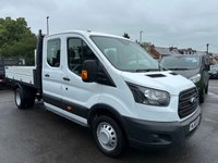 USED 2018 68 FORD TRANSIT 2.0 350 EcoBlue TIPPER Double Cab 4dr Diesel Manual RWD L3 H1 Euro 6 (DRW) (130 ps) TWIN WHEEL CREW TIPPER !!!!  FRESH MOT AND SERVICE INCLUDED !!!!