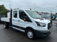 USED 2018 68 FORD TRANSIT 2.0 350 EcoBlue TIPPER Double Cab 4dr Diesel Manual RWD L3 H1 Euro 6 (DRW) (130 ps) TWIN WHEEL CREW TIPPER !!!!  FRESH MOT AND SERVICE INCLUDED !!!!