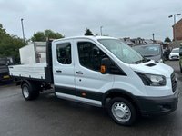 USED 2018 68 FORD TRANSIT 2.0 350 EcoBlue TIPPER Double Cab 4dr Diesel Manual RWD L3 H1 Euro 6 (DRW) (130 ps) TWIN WHEEL CREW TIPPER !!!!  FRESH MOT AND SERVICE INCLUDED !!!!
