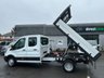 USED 2018 68 FORD TRANSIT 2.0 350 EcoBlue TIPPER Double Cab 4dr Diesel Manual RWD L3 H1 Euro 6 (DRW) (130 ps) TWIN WHEEL CREW TIPPER !!!!  FRESH MOT AND SERVICE INCLUDED !!!!