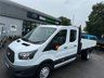 USED 2018 68 FORD TRANSIT 2.0 350 EcoBlue TIPPER Double Cab 4dr Diesel Manual RWD L3 H1 Euro 6 (DRW) (130 ps) TWIN WHEEL CREW TIPPER !!!!  FRESH MOT AND SERVICE INCLUDED !!!!