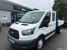USED 2018 68 FORD TRANSIT 2.0 350 EcoBlue TIPPER Double Cab 4dr Diesel Manual RWD L3 H1 Euro 6 (DRW) (130 ps) TWIN WHEEL CREW TIPPER !!!!  FRESH MOT AND SERVICE INCLUDED !!!!