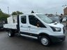 USED 2018 68 FORD TRANSIT 2.0 350 EcoBlue TIPPER Double Cab 4dr Diesel Manual RWD L3 H1 Euro 6 (DRW) (130 ps) TWIN WHEEL CREW TIPPER !!!!  FRESH MOT AND SERVICE INCLUDED !!!!