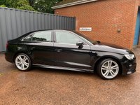 USED 2019 69 AUDI A3 2.0 TDI 35 S line Saloon 4dr Diesel Manual Euro 6 (s/s) (150 ps) 6 SPEED MANUAL-CRUISE-ALLOYS