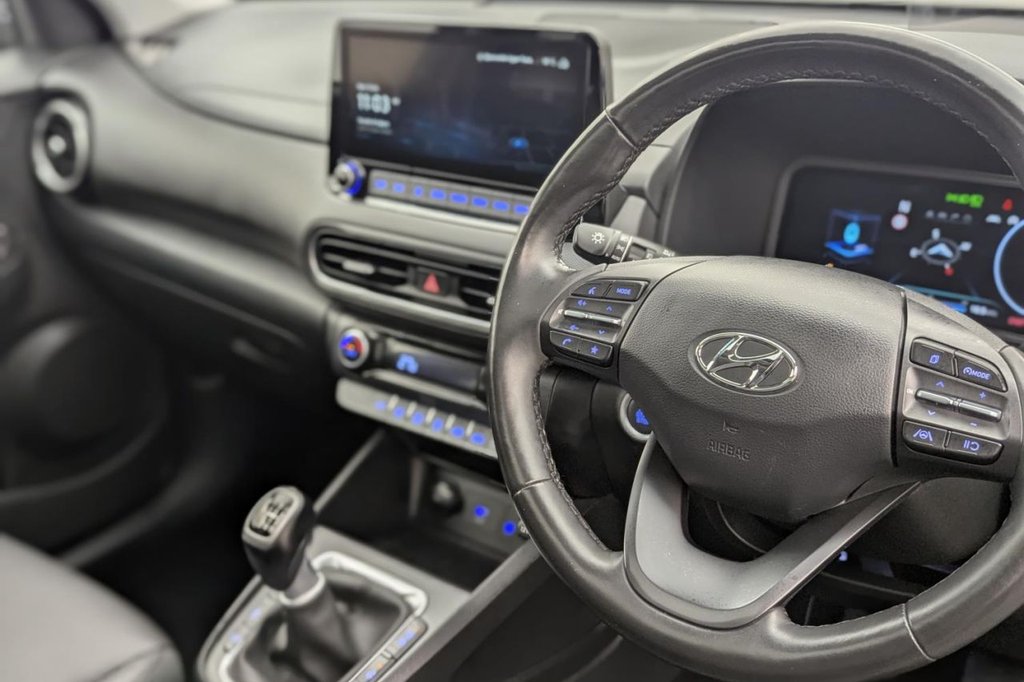 USED 2023 23 HYUNDAI KONA 1.0 T-GDi MHEV Ultimate SUV 5dr Petrol Hybrid Manual Euro 6 (s/s) (120 ps) Car Play, Sun Roof, Camera