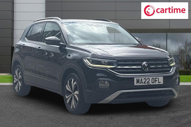 View our Volkswagen T-Cross 1.0 TSI Black Edition SUV 5dr Petrol DSG Euro 6 (s/s) (110 ps) Front / Rear Parking Sensors, Infotainment System, 17In Alloys, Electrically Foldable Door Mirrors, Heated Rear Windscreen