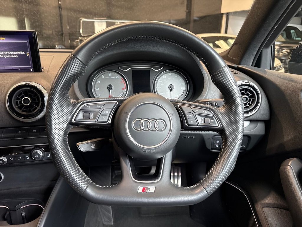 USED 2018 18 AUDI S3 2.0 TFSI Black Edition Saloon 4dr Petrol S Tronic quattro Euro 6 (s/s) (310 ps) BANG & OLUFSEN|FULL LEATHER