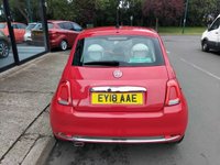 USED 2018 18 FIAT 500 1.2 Lounge Hatchback 3dr Petrol Manual Euro 6 (s/s) (69 bhp) ONLY 25,320 MILES FROM NEW