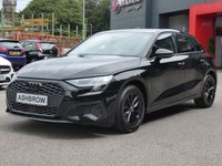 USED 2023 23 AUDI A3 Sportback 1.0 TFSI 30 Technik 5d 110 S/S 1 OWNER FROM NEW, FULL SERVICE HISTORY, SAT NAV, VIRTUAL COCKPIT, APPLE CARPLAY / ANDROID AUTO, REAR PARKING SENSORS, DAB RADIO, BLUETOOTH, MANUAL 6 SPEED, ELECTRIC FOLDING HEATED DOOR MIRRORS, AUDI PRE SENSE, DISTANCE WARNING, LANE DEPARTURE WARNING, HILL HOLD ASSIST, LEATHER MULTIFUNCTION STEERING WHEEL, CRUISE CONTROL & SPEED LIMITER, RAIN & LIGHT SENSORS, KEYLESS START, VOICE CONTROL, ELECTRONIC AIR CON, ISO FIX, BLACK CLOTH INTERIOR