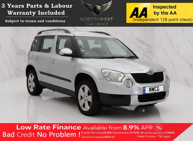 View our Skoda Yeti 1.2 TSI SE Plus SUV 5dr Petrol Manual Euro 5 (105 ps) ***DRIVE AWAY TODAY*** NATIONWIDE PARTS & LABOUR WARRANTY INCLUDED + 12 MONTHS AA BREAKDOWN FREE