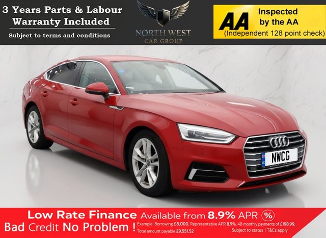 View our Audi A5 2.0 TDI ultra Sport Sportback 5dr Diesel Manual Euro 6 (s/s) (190 ps) ***DRIVE AWAY TODAY*** NATIONWIDE PARTS & LABOUR WARRANTY INCLUDED + 12 MONTHS AA BREAKDOWN FREE