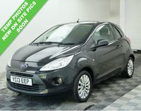 USED 2013 13 FORD KA 1.2 Zetec Hatchback 3dr Petrol Manual Euro 5 (s/s) (69 ps) Full service history (see photos) Alloy wheels, Air con, 2 keys, Heated fr screen, Electric windows, Colour coded bumpers, Privacy glass. CD Player. Clean and tidy example with cheap tax and insurance and will have a full service and new MOT Prior to sale. 3m parts only warranty with option to upgrade t0 12 months parts and labour gold cover warranty @ &pound;199.