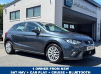USED 2019 19 SEAT IBIZA 1.0 MPI SE Technology Hatchback 5dr Petrol Manual Euro 6 (s/s) GPF (80 ps) 1 OWNER -- MOT MAY 27 -- SAT NAV -- CRUISE -- CAR PLAY