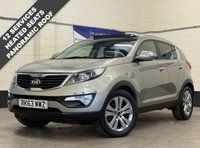 USED 2013 63 KIA SPORTAGE 1.7 CRDi EcoDynamics 3 Panoramic SUV 5 Door Diesel Manual 2WD Euro 5 (s/s) (114 bhp) PANORAMIC SUNROOF HEATED LEATHER