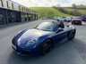 USED 2020 20 PORSCHE 718 BOXSTER 2.0T Convertible PDK Auto Euro 6 (s/s) (300 ps) Gentian Blue with Black & Crayon two tone leather, only 16,000 miles recently serviced
