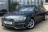 USED 2016 16 AUDI A4 AVANT 2.0 TDI S line Estate 5dr Diesel S Tronic Euro 6 (s/s) (190 ps) - 1 OWNER - FSH - APPLE CAR PLAY - SAT NAV - PART LEATHER - BLUETOOTH - CRUISE - P/SENSORS