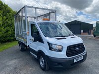 USED 2018 68 FORD TRANSIT 2.0 350 ECOBLUE CAGED TIPPER L2 MEDIUM WHEEL BASE (130 BHP) 