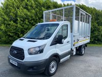 USED 2018 68 FORD TRANSIT 2.0 350 ECOBLUE CAGED TIPPER L2 MEDIUM WHEEL BASE (130 BHP) 