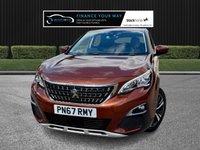 USED 2017 67 PEUGEOT 3008 1.2 PureTech Allure SUV 5dr Petrol Manual Euro 6 (s/s) (130 ps) HERE AT MOTOR SWITCH YOUR NEW MOTOR IS JUST A SWITCH AWAY WITH THIS PEUGEOT 3008 PURETECH ALLURE SUV 5DR 1.2 PETROL MANUAL EURO 6, WHICH COMES WITH A FULL 12 MONTHS NATIONWIDE WARRANTY AND ALSO COMES WITH A MOT UNTIL 28TH MARCH 2027, THIS VEHICLE ALSO HAS 7 X SERVICE HISTORY STAMPS WITH THE LAST SERVICE BEING DONE AT 60433 MILES, ALSO HAS LOW MILEAGE AND COMES WITH 2 KEYS AND HAS ONLY 1 FORMER KEEPER, FINANCE AVAILABLE FROM 11.9% APR, DELIVERY AVAILABLE, PART EX WELCOME, FULLY VALETED