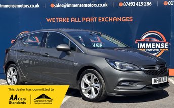 2018 VAUXHALL ASTRA 1.4i Turbo SRi Hatchback 5dr Petrol Manual Euro 6 (150 ps) &pound;5495.00