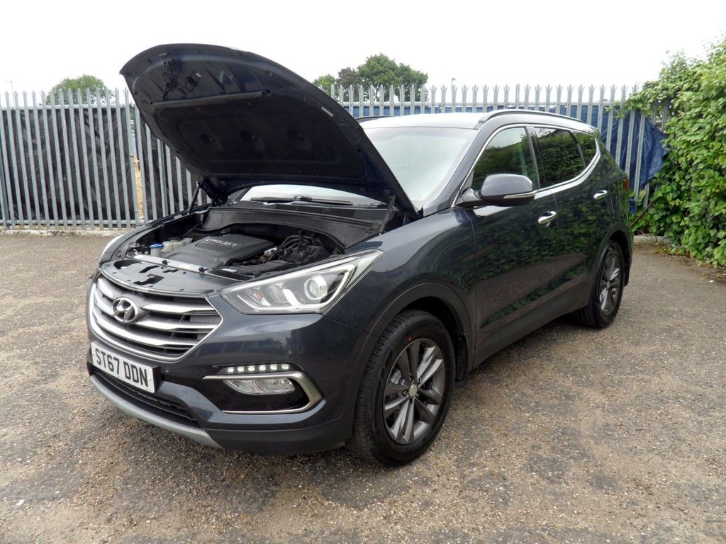 USED 2017 67 HYUNDAI SANTA FE 2.2 CRDi Blue Drive Premium SUV 5dr Diesel Manual 4WD Euro 6 (s/s) (200 ps) HeatedLeather Timing Chain Replaced