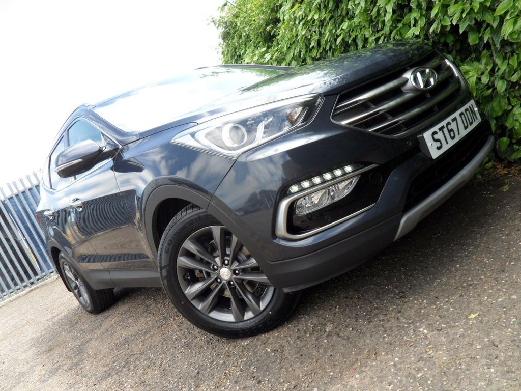 USED 2017 67 HYUNDAI SANTA FE 2.2 CRDi Blue Drive Premium SUV 5dr Diesel Manual 4WD Euro 6 (s/s) (200 ps) HeatedLeather Timing Chain Replaced