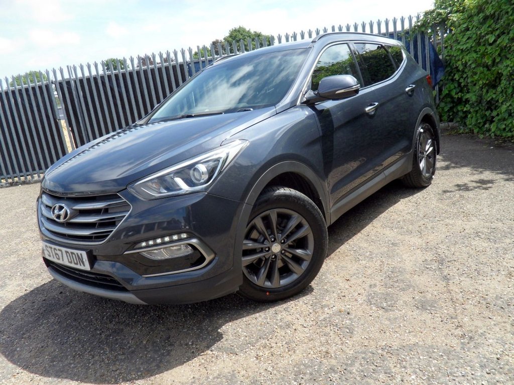 USED 2017 67 HYUNDAI SANTA FE 2.2 CRDi Blue Drive Premium SUV 5dr Diesel Manual 4WD Euro 6 (s/s) (200 ps) HeatedLeather Timing Chain Replaced