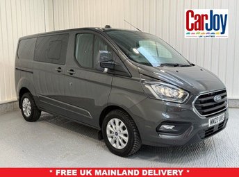 2023 FORD TRANSIT CUSTOM 2.0 320 EcoBlue Limited Crew Van 5dr Diesel Manual 6 seats L1 H1 130 bhp * NO VAT * £22995.00