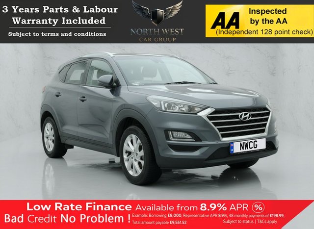 View our Hyundai Tucson 1.6 GDi SE Nav SUV 5dr Petrol Manual Euro 6 (s/s) (132 ps) NATIONWIDE PARTS & LABOUR WARRANTY INCLUDED + 12 MONTHS AA BREAKDOWN FREE
