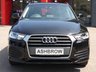 USED 2017 17 AUDI Q3 1.4 TFSI CoD Sport 5d 150 S/S LOW MILEAGE, GOOD SERVICE HISTORY, SAT NAV, DAB RADIO, BLUETOOTH PHONE & MUSIC, AUDI MUSIC INTERFACE, REAR ACCOUSTIC PARKING SENSORS, MANUAL 6 SPEED, 17 INCH 5 ARM ALLOY WHEELS, ROOF RAILS, CLOTH INTERIOR, SPORT SEATS WITH ELECTRIC LUMBAR SUPPORT, RAIN & LIGHT SENSORS, AUTO HOLD, LEATHER MULTIFUNCTION STEERING WHEEL, DRIVE SELECT, DUAL CLIMATE A/C, FRONT CENTRE ARM REST, CD & SD CARD READERS, ELECTRIC HEATED MIRRORS, ELECTRIC WINDOWS, TYRE PRESSURE MONITOR, ISO FIX, SPACE SAVER SPARE WHEEL
