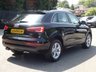 USED 2017 17 AUDI Q3 1.4 TFSI CoD Sport 5d 150 S/S LOW MILEAGE, GOOD SERVICE HISTORY, SAT NAV, DAB RADIO, BLUETOOTH PHONE & MUSIC, AUDI MUSIC INTERFACE, REAR ACCOUSTIC PARKING SENSORS, MANUAL 6 SPEED, 17 INCH 5 ARM ALLOY WHEELS, ROOF RAILS, CLOTH INTERIOR, SPORT SEATS WITH ELECTRIC LUMBAR SUPPORT, RAIN & LIGHT SENSORS, AUTO HOLD, LEATHER MULTIFUNCTION STEERING WHEEL, DRIVE SELECT, DUAL CLIMATE A/C, FRONT CENTRE ARM REST, CD & SD CARD READERS, ELECTRIC HEATED MIRRORS, ELECTRIC WINDOWS, TYRE PRESSURE MONITOR, ISO FIX, SPACE SAVER SPARE WHEEL