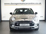 USED 2019 68 MINI CLUBMAN 2.0 Cooper S Exclusive Estate 6dr Petrol Steptronic Euro 6 (s/s) (192 ps) LOW MILEAGE GEM, COMES WITH A FULL MINI / BMW MAIN DEALER SERVICE HISTORY + SATELLITE NAVIGATION + DAB DIGITAL RADIO + BLUETOOTH CONNECTIVITY + APPS CONTROL + LEATHER MULTI-FUNCTIONAL STEERING WHEEL + CRUISE CONTROL + AUTOMATIC HEADLIGHTS + CLIMATE CONTROL + AIR CONDITIONING + IN CAR ENTERTAINMENT AUX/USB + ROOF SPOILER + AUTOMATIC WIPERS WITH RAIN SENSOR + ELECTRIC HEATED DOOR MIRRORS + ELECTRIC WINDOWS + DAY TIME RUNNING LIGHTS + 18 INCH ALLOY WHEELS + 60/40 FOLDING REAR SEATS.