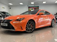 USED 2018 18 LEXUS RC 2.5 300h F Sport Coupe 2dr Petrol Hybrid CVT Euro 6 (s/s) (223 ps) FULL & COMPLETE LEXUS HISTORY & RARE SOLAR FLARE ORANGE METALLIC!