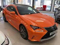 USED 2018 18 LEXUS RC 2.5 300h F Sport Coupe 2dr Petrol Hybrid CVT Euro 6 (s/s) (223 ps) FULL & COMPLETE LEXUS HISTORY & RARE SOLAR FLARE ORANGE METALLIC!
