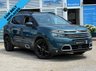 USED 2019 19 CITROEN C5 AIRCROSS 1.2 PureTech Flair Plus SUV 5dr Petrol Manual Euro 6 (s/s) (130 ps) Finished in  TIJUCA BLUE MET with contrasting GREY LEATHER and CLOTH trim. The C5 AIRCROSS is really relaxing to drive and its stylish design makes it look more expensive than it is. This eye catching, economical and easy to drive family car, cuts an unmistakable figure on the road, Features include Pan Roof, Nav, Rear Camera, Elec Seats, Gesture Boot, DAB, Park Sensors, B/Tooth, 19 Alloys and more. Dealer serviced at 16770 miles, 28611 miles, 54319 miles (Inc Timing Belt) and at 68157 miles.