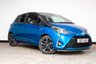 USED 2017 17 TOYOTA YARIS 1.5 VVT-h Blue Bi-Tone Hatchback 5dr Petrol Hybrid E-CVT Euro 6 (s/s) (100 ps) 