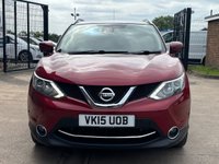 USED 2015 15 NISSAN QASHQAI 1.5 dCi Tekna SUV 5 Door Diesel Manual Red 2WD Low Tax +HEATED LEATHER+REVERSE CAM+SENSORS